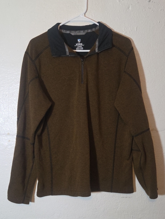 Kuhl Other - Kuhl Mens Pullover Sweater Brown Collared Long Sleeve Fall Outdoor Size L